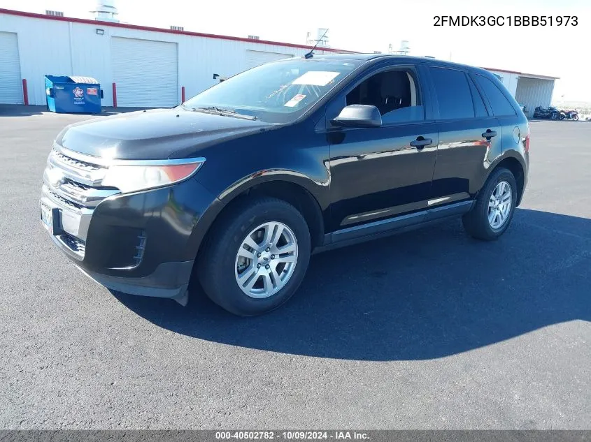 2011 Ford Edge Se VIN: 2FMDK3GC1BBB51973 Lot: 40502782