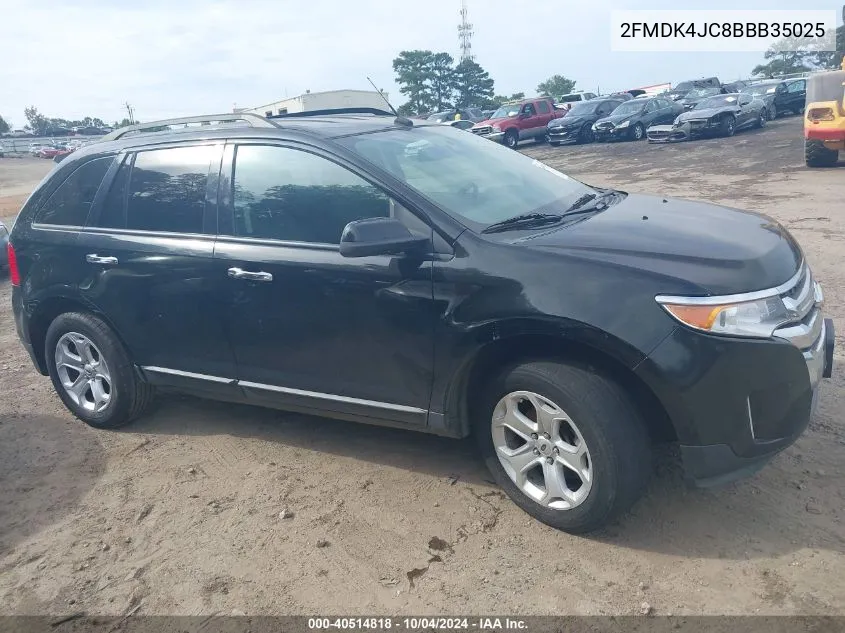 2011 Ford Edge Sel VIN: 2FMDK4JC8BBB35025 Lot: 40514818