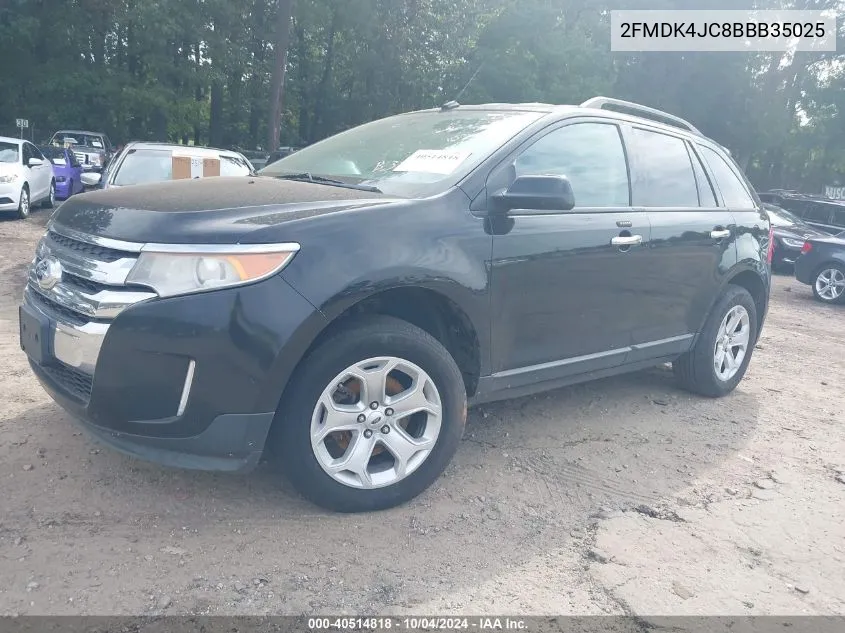 2011 Ford Edge Sel VIN: 2FMDK4JC8BBB35025 Lot: 40514818