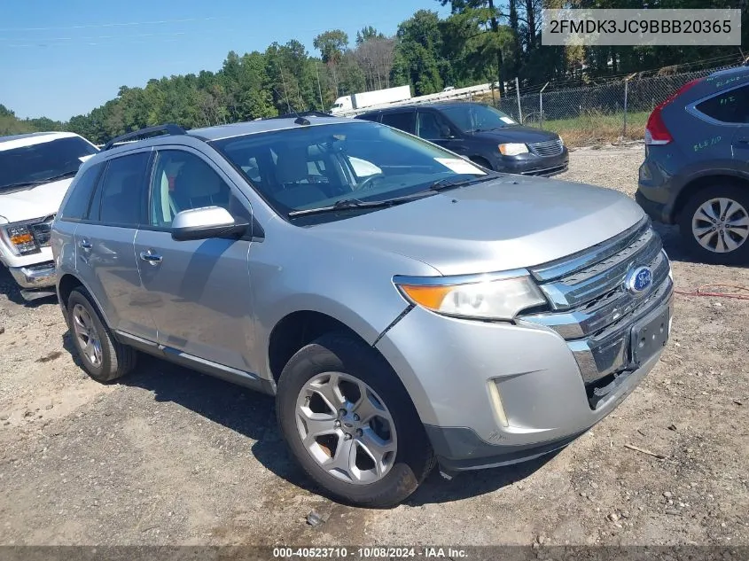 2011 Ford Edge Sel VIN: 2FMDK3JC9BBB20365 Lot: 40523710