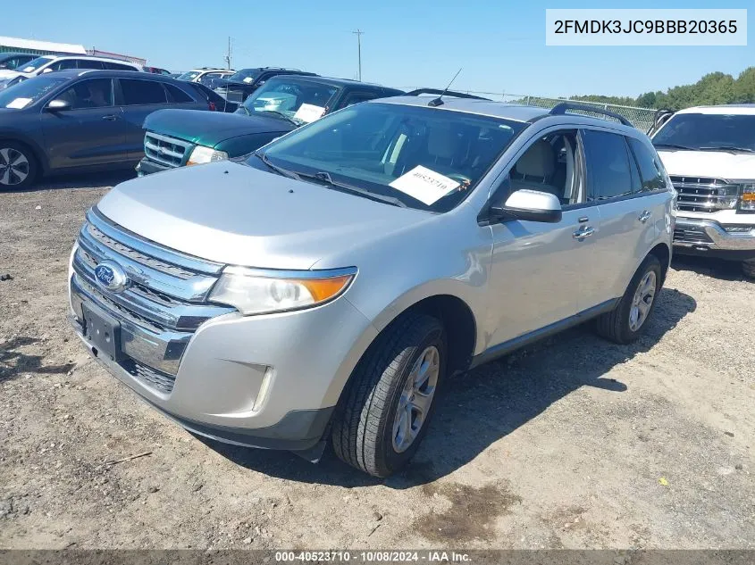 2011 Ford Edge Sel VIN: 2FMDK3JC9BBB20365 Lot: 40523710