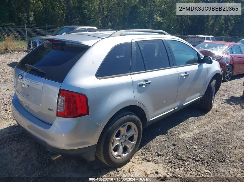 2011 Ford Edge Sel VIN: 2FMDK3JC9BBB20365 Lot: 40523710