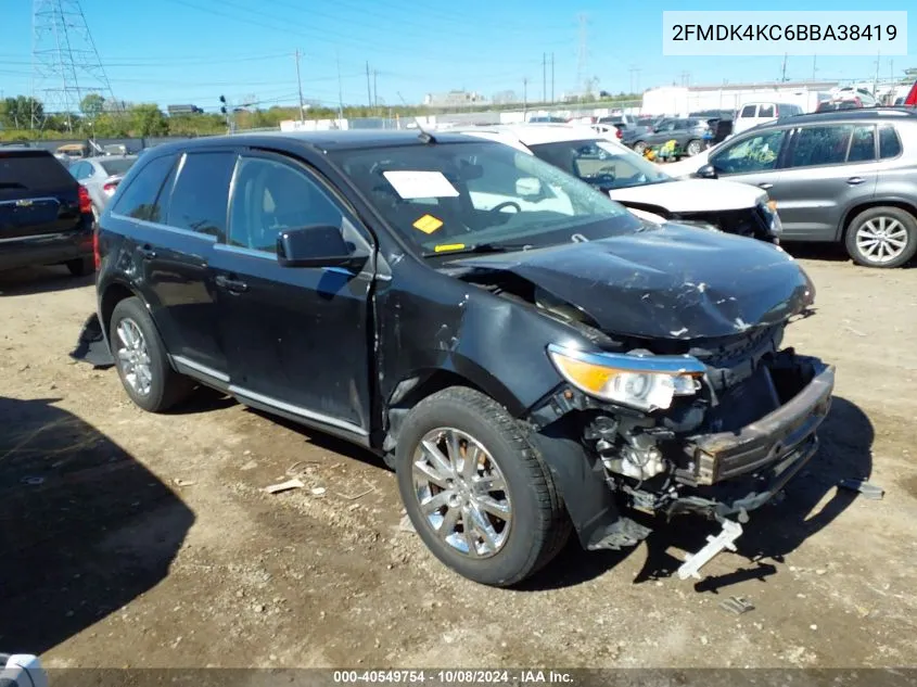 2011 Ford Edge Limited VIN: 2FMDK4KC6BBA38419 Lot: 40549754