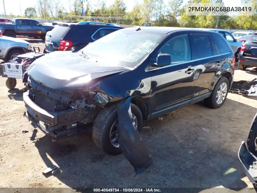 2011 Ford Edge Limited VIN: 2FMDK4KC6BBA38419 Lot: 40549754