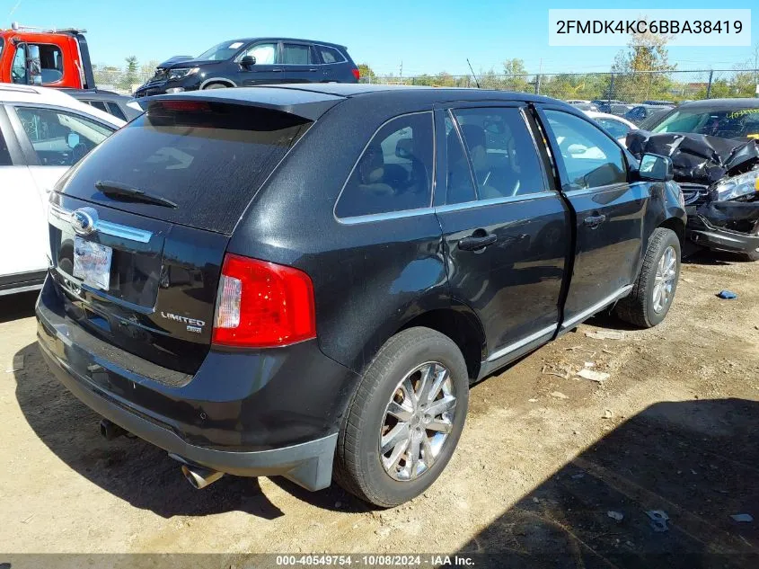 2011 Ford Edge Limited VIN: 2FMDK4KC6BBA38419 Lot: 40549754