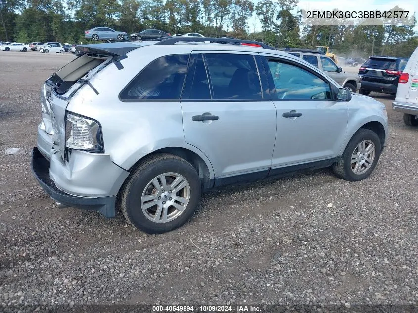 2FMDK3GC3BBB42577 2011 Ford Edge Se