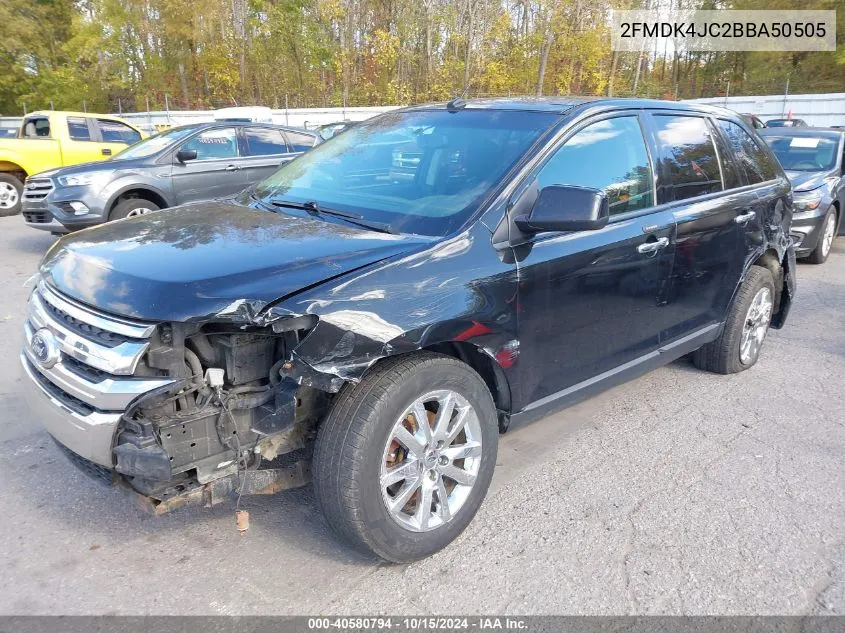 2011 Ford Edge Sel VIN: 2FMDK4JC2BBA50505 Lot: 40580794