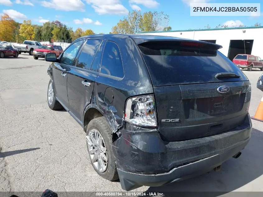 2011 Ford Edge Sel VIN: 2FMDK4JC2BBA50505 Lot: 40580794