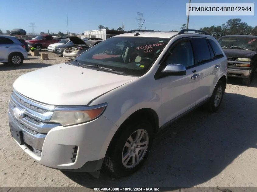 2011 Ford Edge Se VIN: 2FMDK3GC4BBB42944 Lot: 40648880