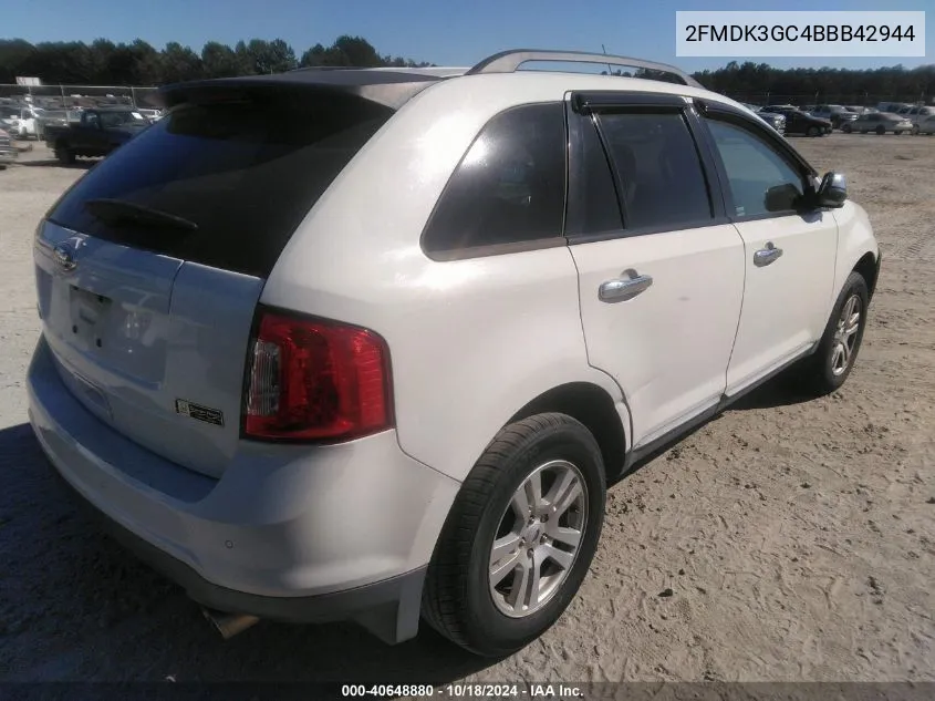 2011 Ford Edge Se VIN: 2FMDK3GC4BBB42944 Lot: 40648880