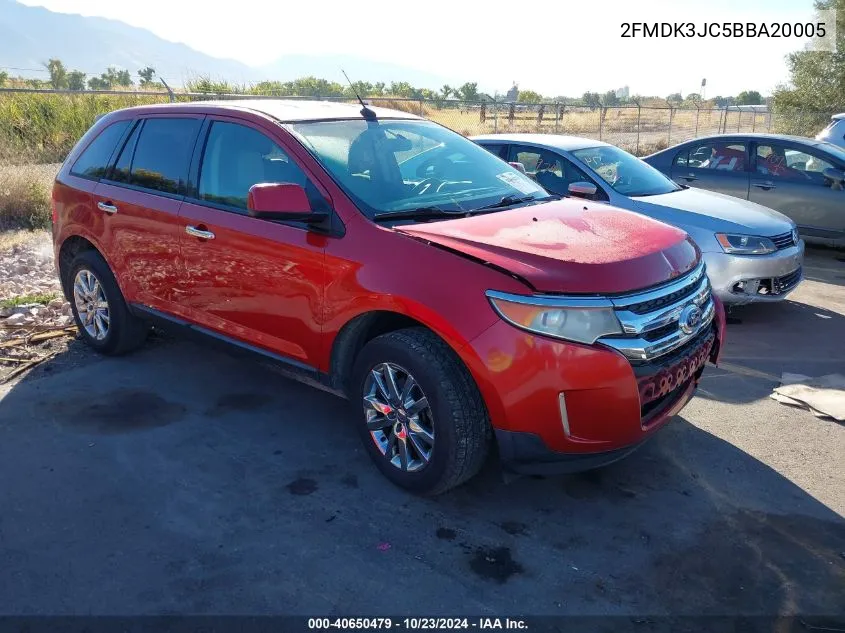 2011 Ford Edge Sel VIN: 2FMDK3JC5BBA20005 Lot: 40650479