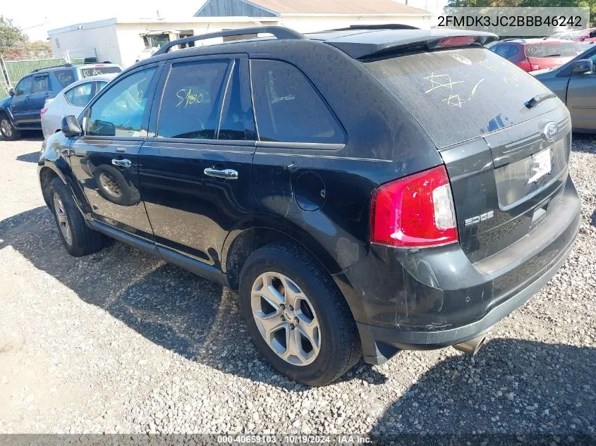 2011 Ford Edge Sel VIN: 2FMDK3JC2BBB46242 Lot: 40659103