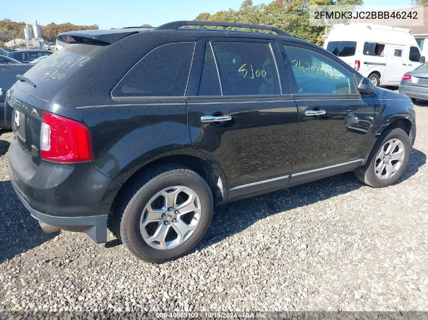 2011 Ford Edge Sel VIN: 2FMDK3JC2BBB46242 Lot: 40659103