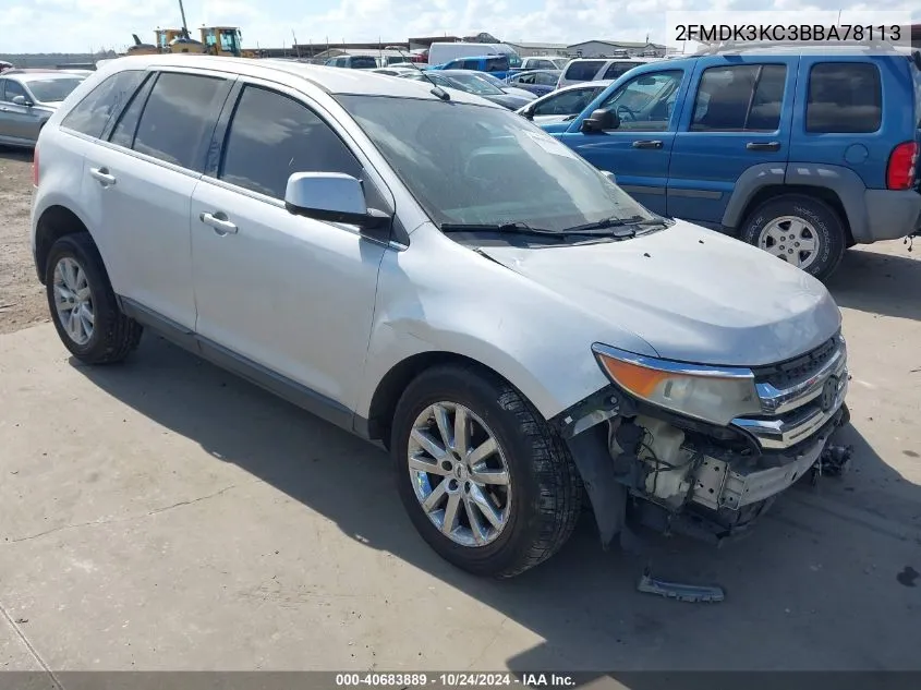 2011 Ford Edge Limited VIN: 2FMDK3KC3BBA78113 Lot: 40683889