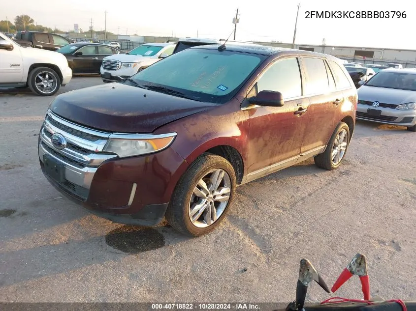 2011 Ford Edge Limited VIN: 2FMDK3KC8BBB03796 Lot: 40718822