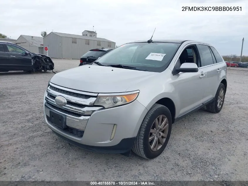 2011 Ford Edge Limited VIN: 2FMDK3KC9BBB06951 Lot: 40755570