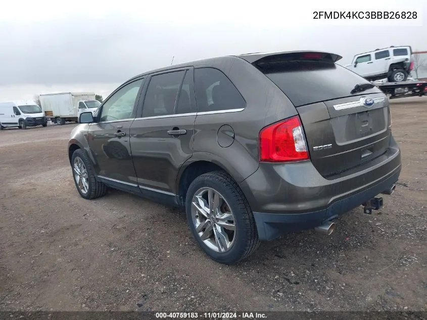 2011 Ford Edge Limited VIN: 2FMDK4KC3BBB26828 Lot: 40759183