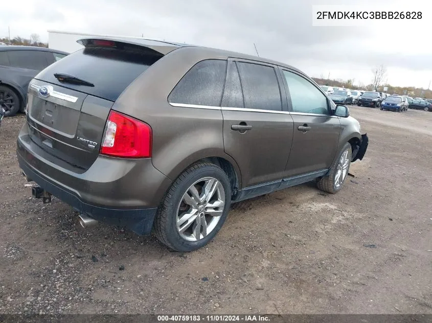 2011 Ford Edge Limited VIN: 2FMDK4KC3BBB26828 Lot: 40759183