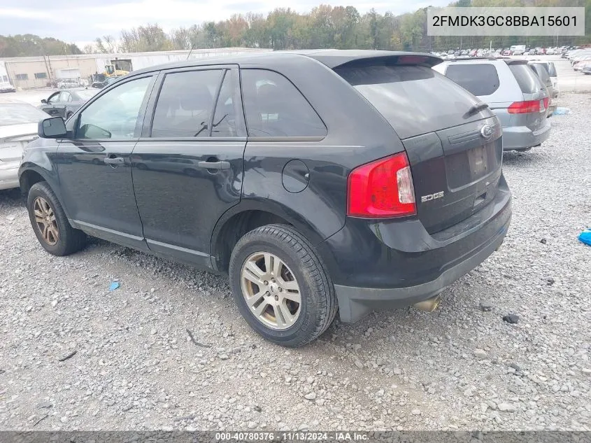 2011 Ford Edge Se VIN: 2FMDK3GC8BBA15601 Lot: 40780376