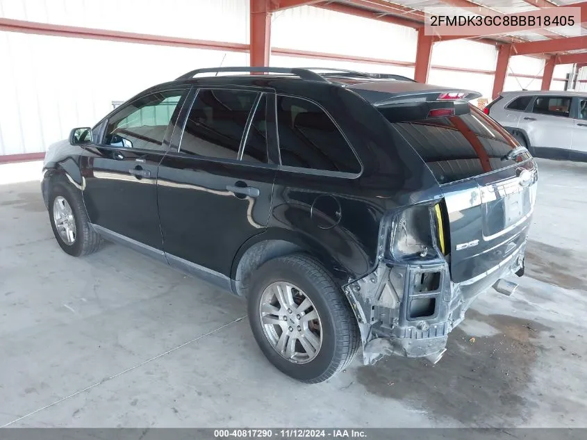 2011 Ford Edge Se VIN: 2FMDK3GC8BBB18405 Lot: 40817290