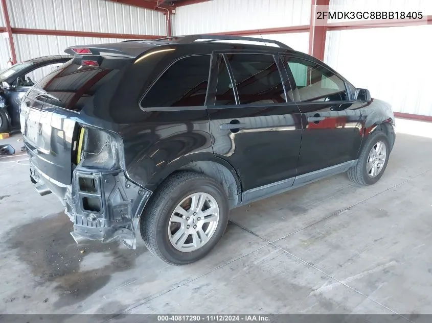 2011 Ford Edge Se VIN: 2FMDK3GC8BBB18405 Lot: 40817290