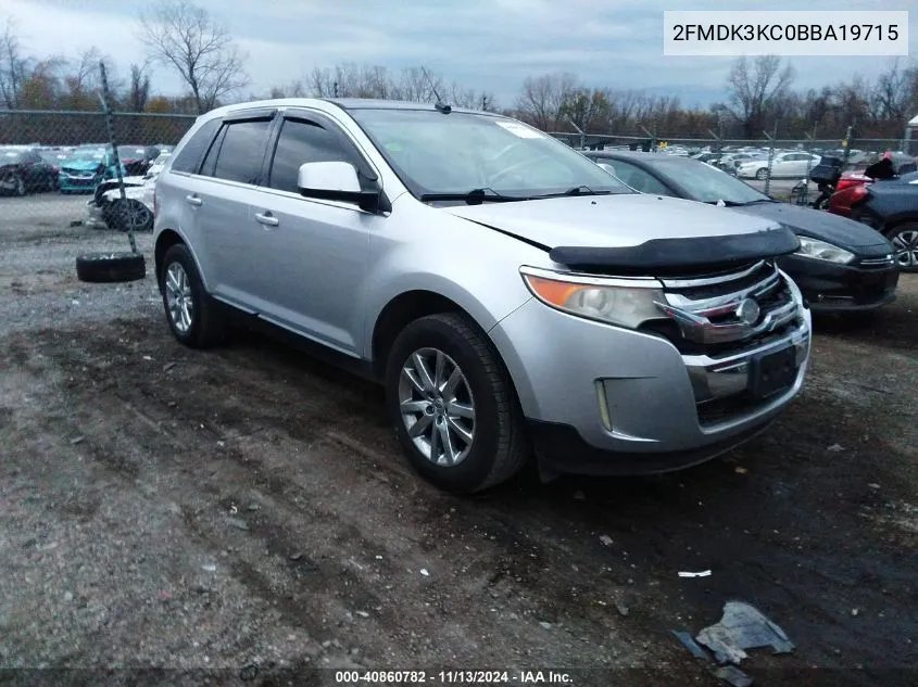 2011 Ford Edge Limited VIN: 2FMDK3KC0BBA19715 Lot: 40860782