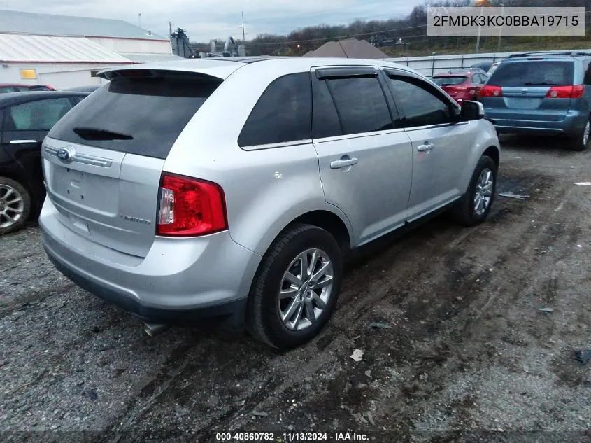 2011 Ford Edge Limited VIN: 2FMDK3KC0BBA19715 Lot: 40860782