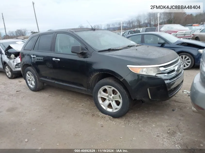 2011 Ford Edge Sel VIN: 2FMDK4JC8BBA48404 Lot: 40892529