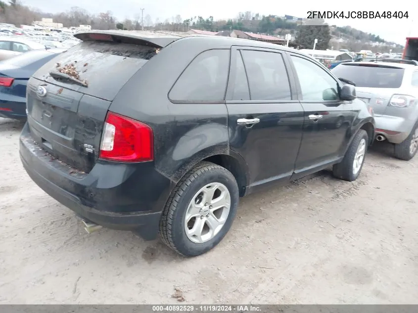 2011 Ford Edge Sel VIN: 2FMDK4JC8BBA48404 Lot: 40892529