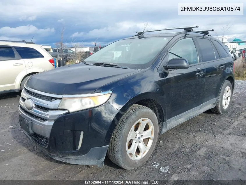 2012 Ford Edge Sel VIN: 2FMDK3J98CBA10574 Lot: 12152684