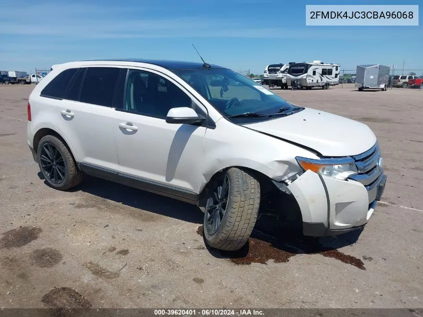 2012 Ford Edge Sel VIN: 2FMDK4JC3CBA96068 Lot: 39620401