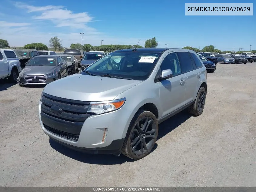 2012 Ford Edge Sel VIN: 2FMDK3JC5CBA70629 Lot: 39750931