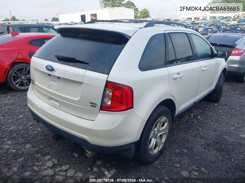 2012 Ford Edge Sel VIN: 2FMDK4JC4CBA65685 Lot: 39778738