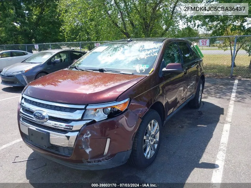 2012 Ford Edge Sel VIN: 2FMDK4JC5CBA36437 Lot: 39803170