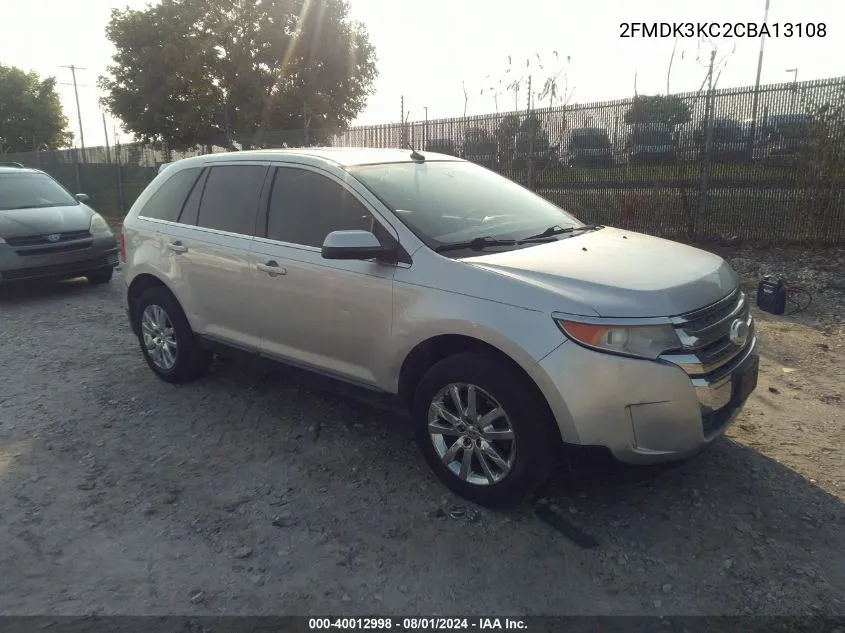 2012 Ford Edge Limited VIN: 2FMDK3KC2CBA13108 Lot: 40012998