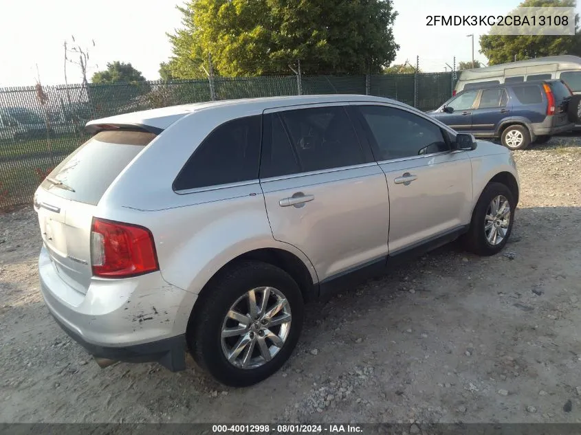 2FMDK3KC2CBA13108 2012 Ford Edge Limited