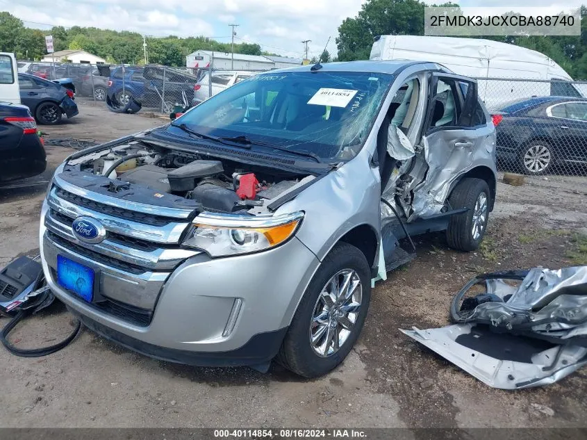 2012 Ford Edge Sel VIN: 2FMDK3JCXCBA88740 Lot: 40114854