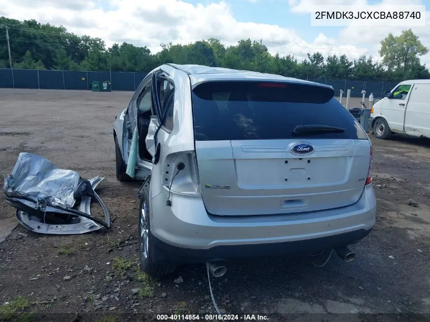 2012 Ford Edge Sel VIN: 2FMDK3JCXCBA88740 Lot: 40114854