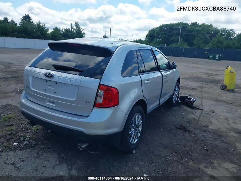 2012 Ford Edge Sel VIN: 2FMDK3JCXCBA88740 Lot: 40114854