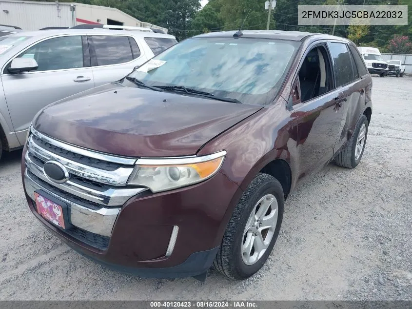 2012 Ford Edge Sel VIN: 2FMDK3JC5CBA22032 Lot: 40120423