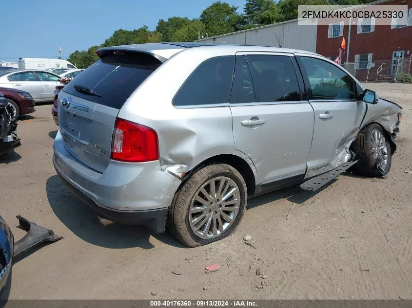 2012 Ford Edge Limited VIN: 2FMDK4KC0CBA25330 Lot: 40176360