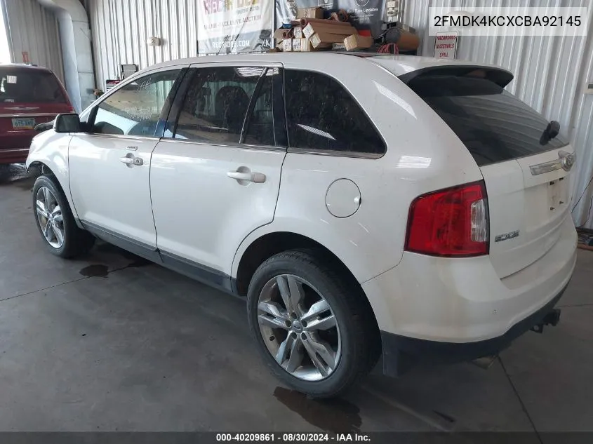 2FMDK4KCXCBA92145 2012 Ford Edge Limited