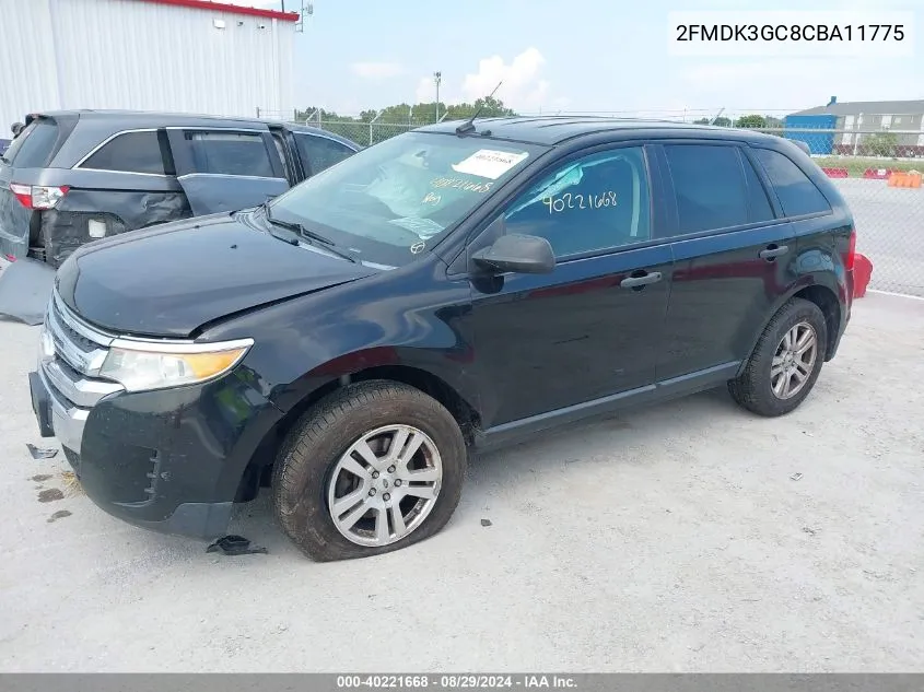 2012 Ford Edge Se VIN: 2FMDK3GC8CBA11775 Lot: 40221668