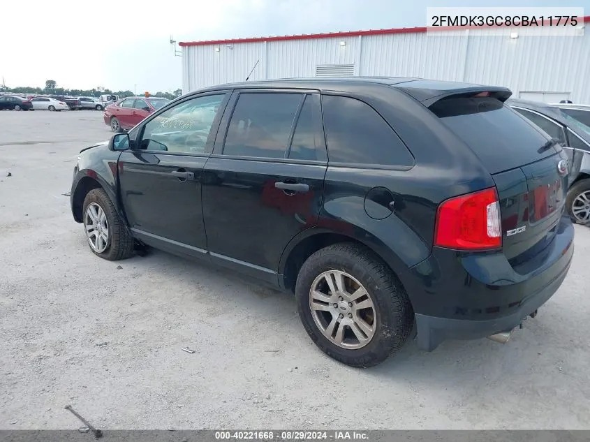 2FMDK3GC8CBA11775 2012 Ford Edge Se