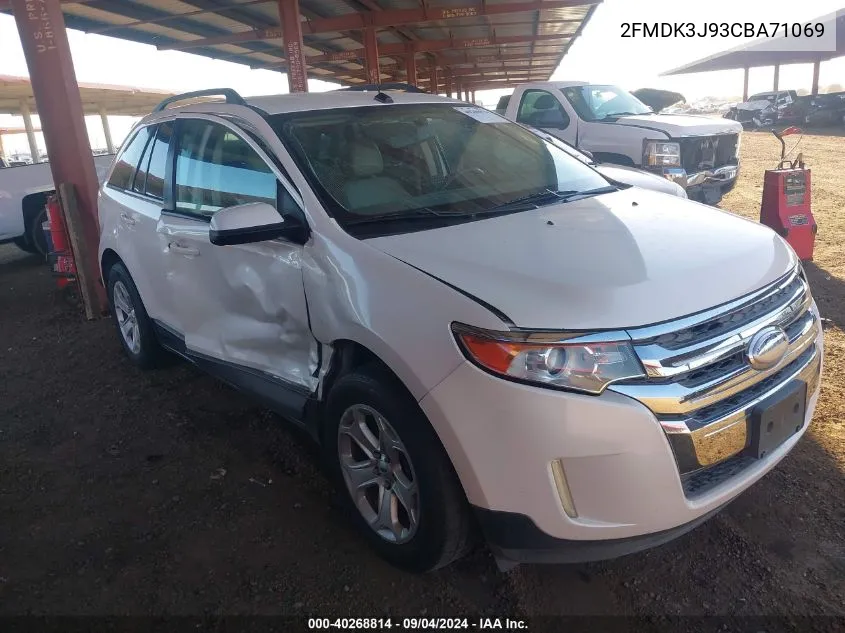 2012 Ford Edge Sel VIN: 2FMDK3J93CBA71069 Lot: 40268814