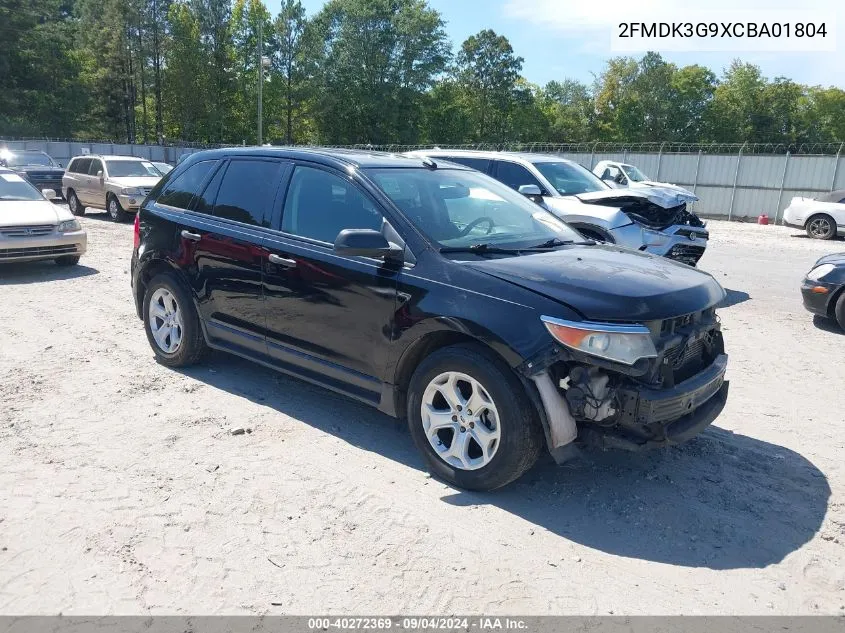 2012 Ford Edge Se VIN: 2FMDK3G9XCBA01804 Lot: 40272369