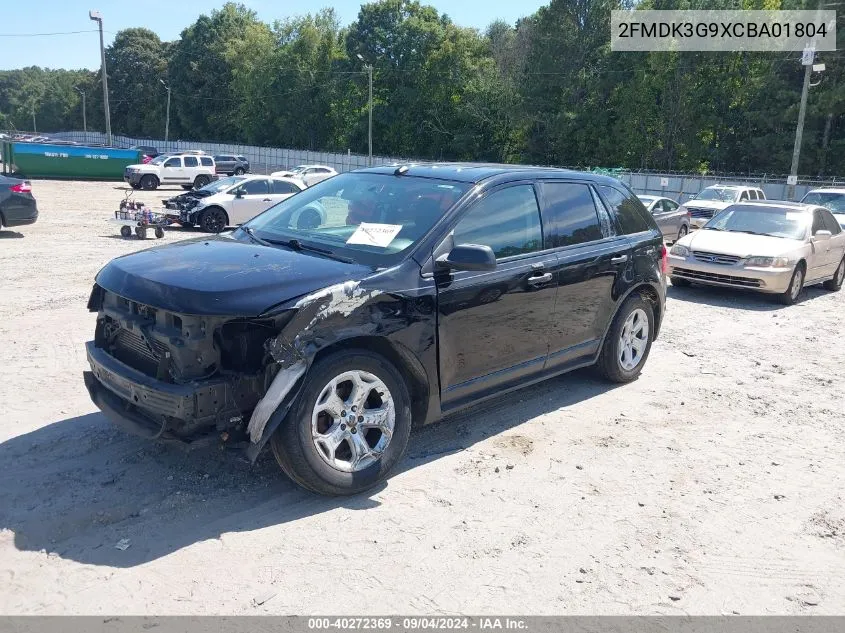 2012 Ford Edge Se VIN: 2FMDK3G9XCBA01804 Lot: 40272369