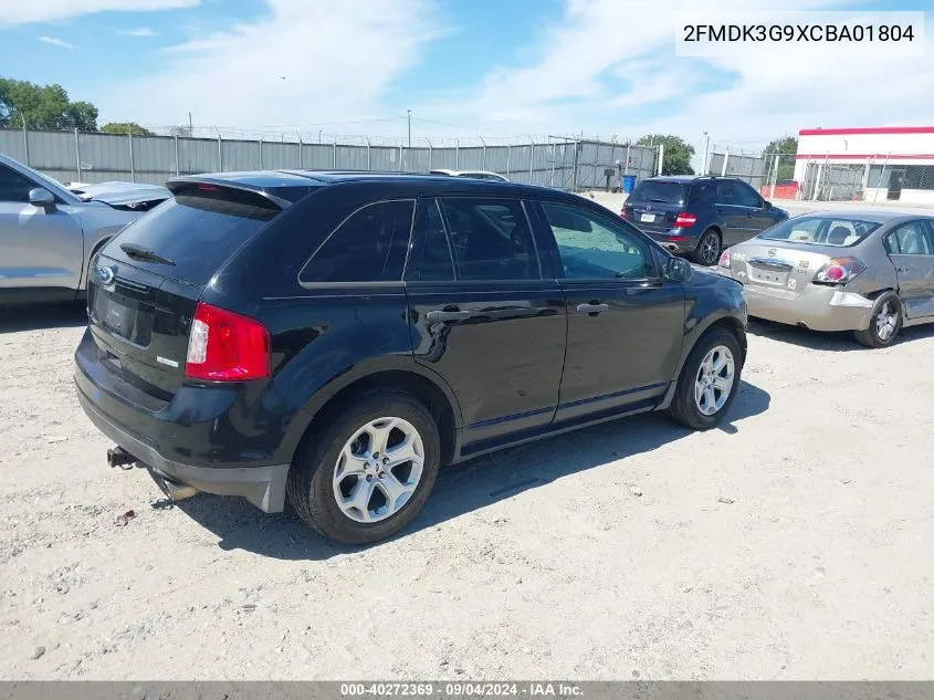 2012 Ford Edge Se VIN: 2FMDK3G9XCBA01804 Lot: 40272369