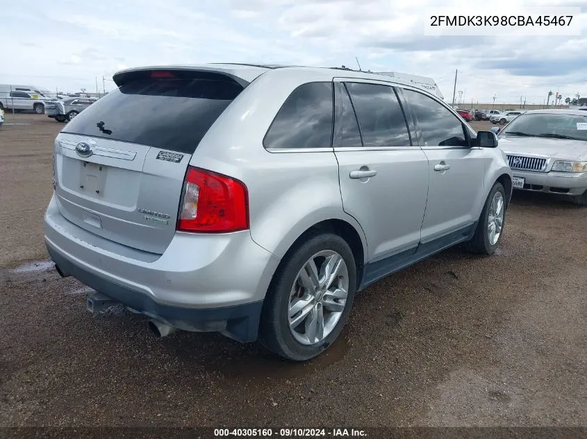 2FMDK3K98CBA45467 2012 Ford Edge Limited