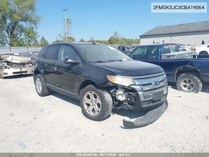 2012 Ford Edge Sel VIN: 2FMDK3JC3CBA19064 Lot: 40306106